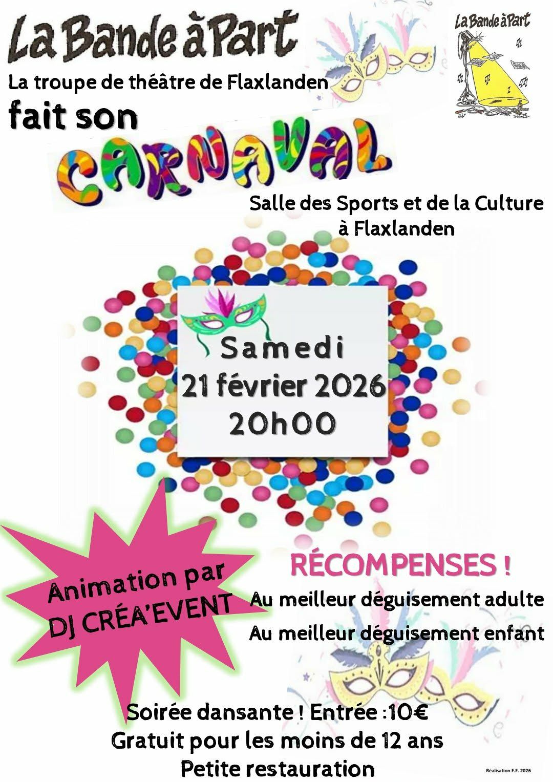 bande à part carnaval animation creaevent